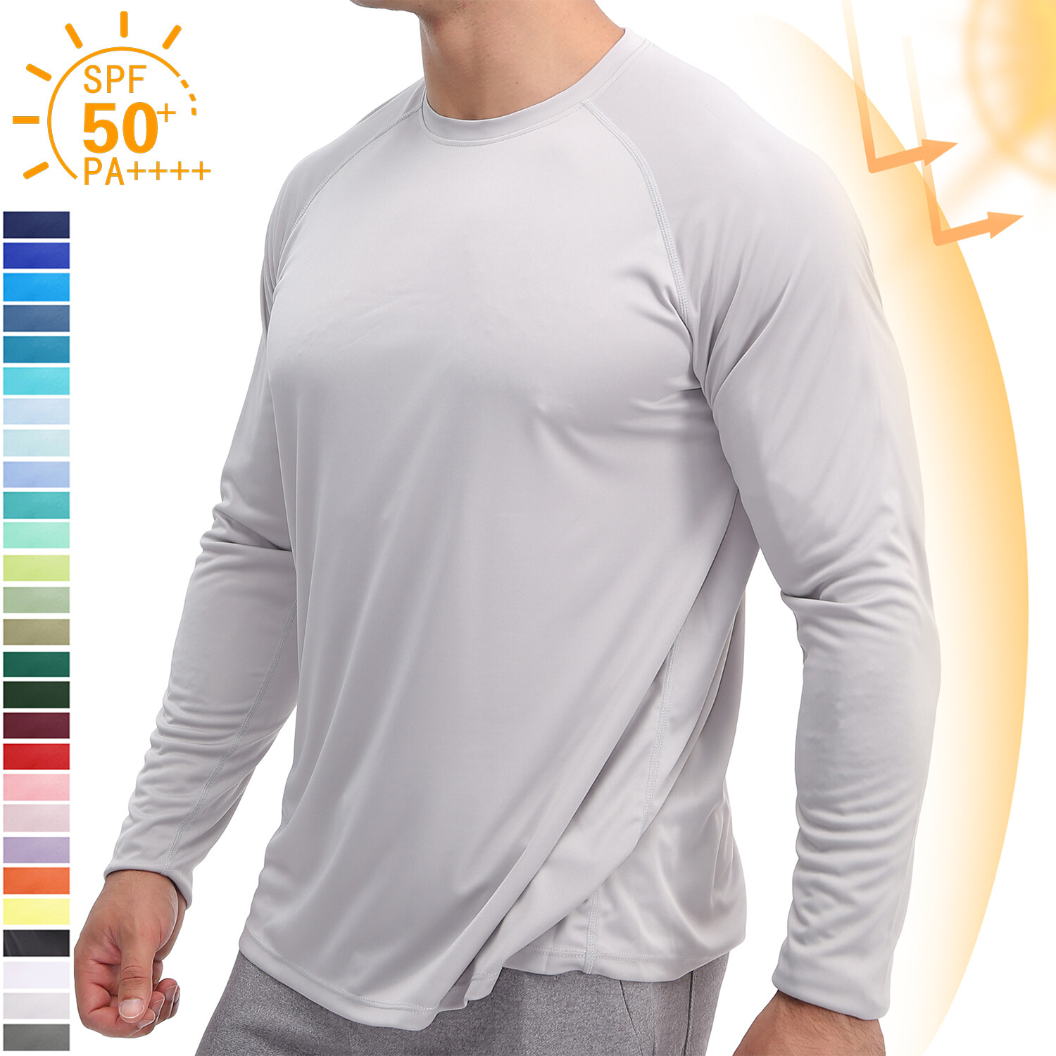 UPF50+ Men's Sun Protection Long Sleeve UV T-Shirt Outdoor Sport Fishing Shirts gallery