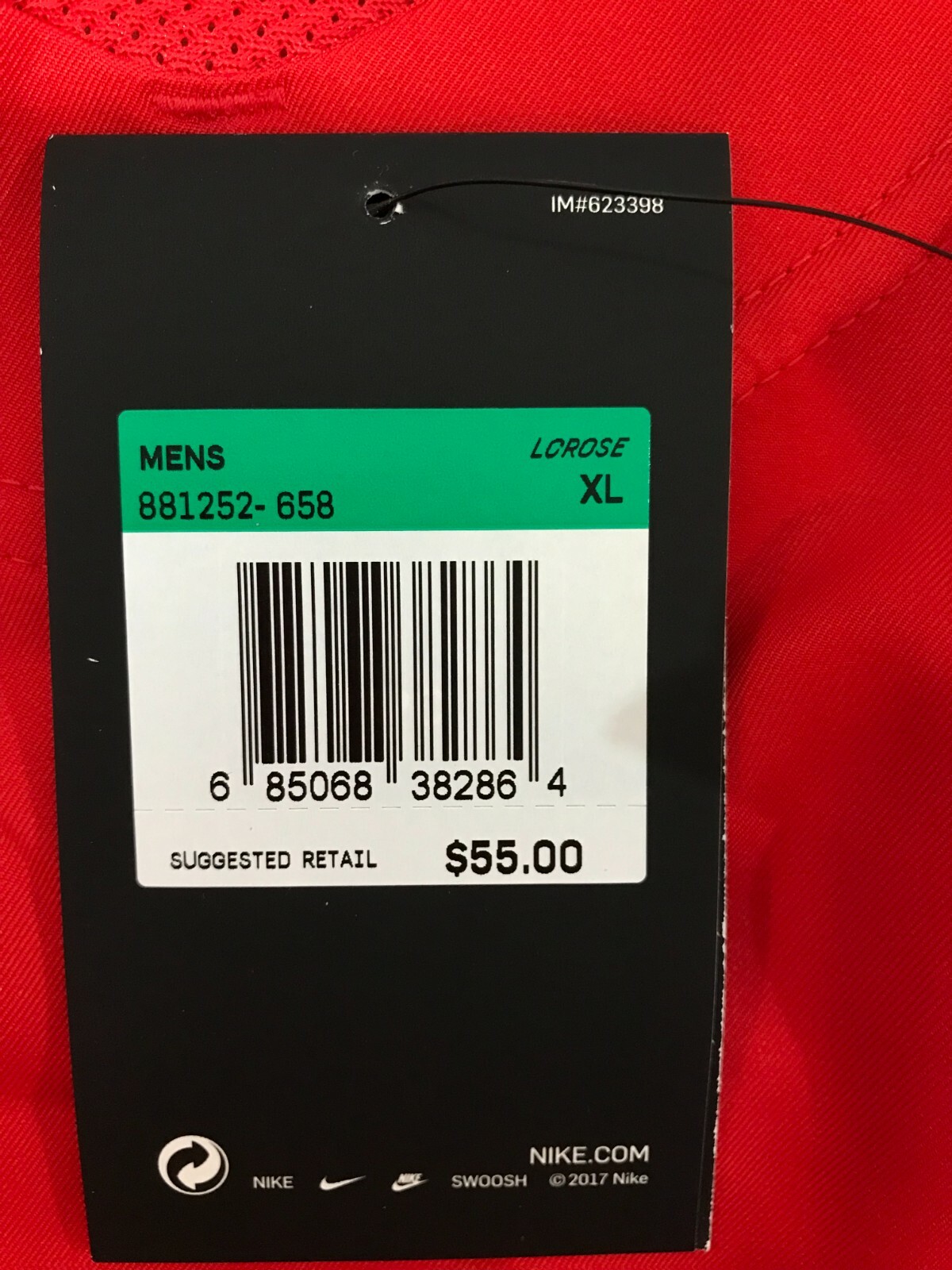 Nike Dry-Fit Men's XL Scarlet/White Team Untouchable Speed Jersey T-shirt $55 gallery