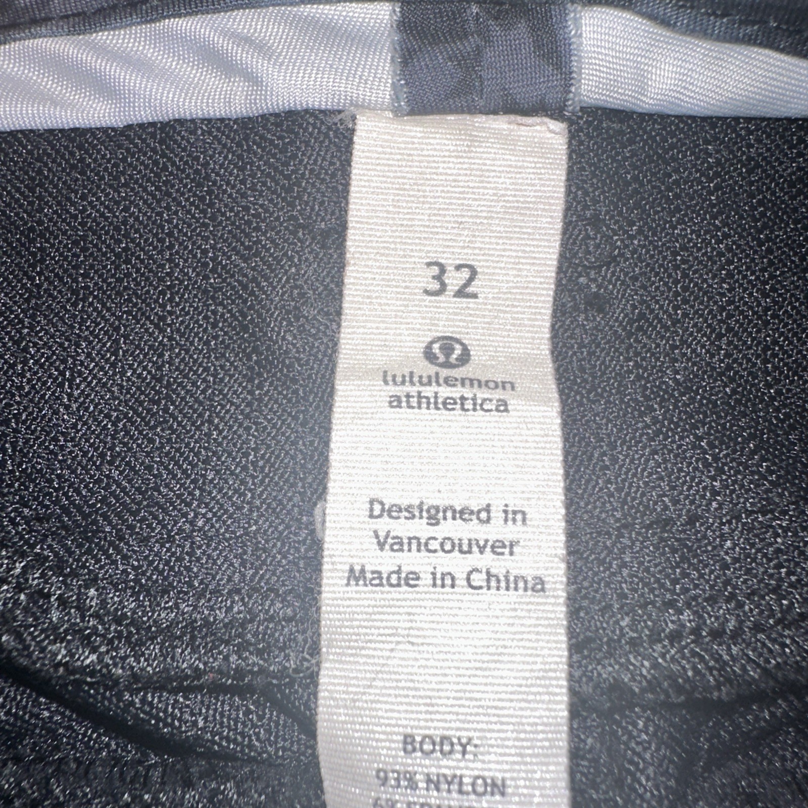LuLuLemon Men’s 32” Waist Black Gray Pinstriped Nylon Blend Stretch Pants EUC gallery