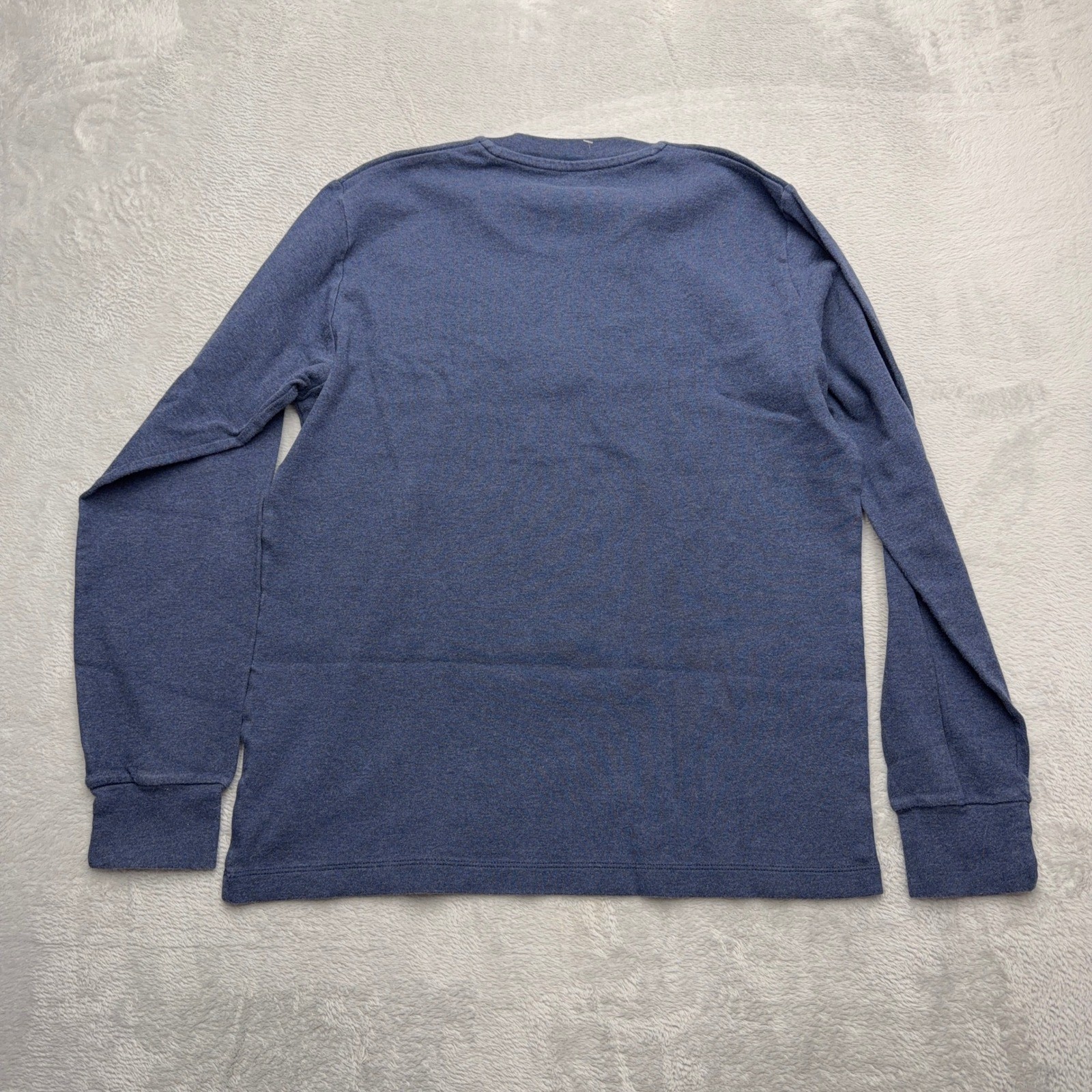 Uniqlo T-Shirt Mens M Blue Long Sleeve Crewneck Ribbed Cuff gallery