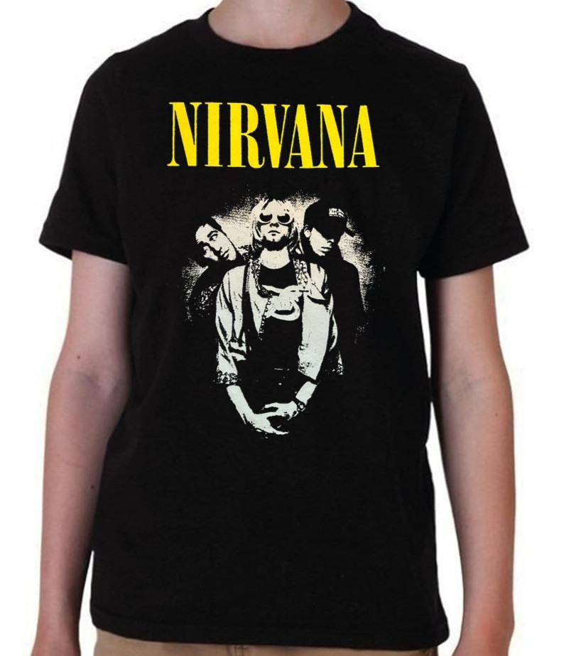 Nirvana in Utero Punk Rock Band Youth's Black T-Shirt gallery