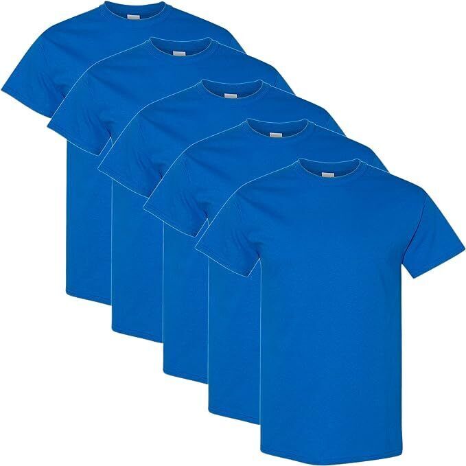 Gildan (5-pack) Royal Blue Solid Ultra Cotton Short Sleeve Blank Tee T-Shirt