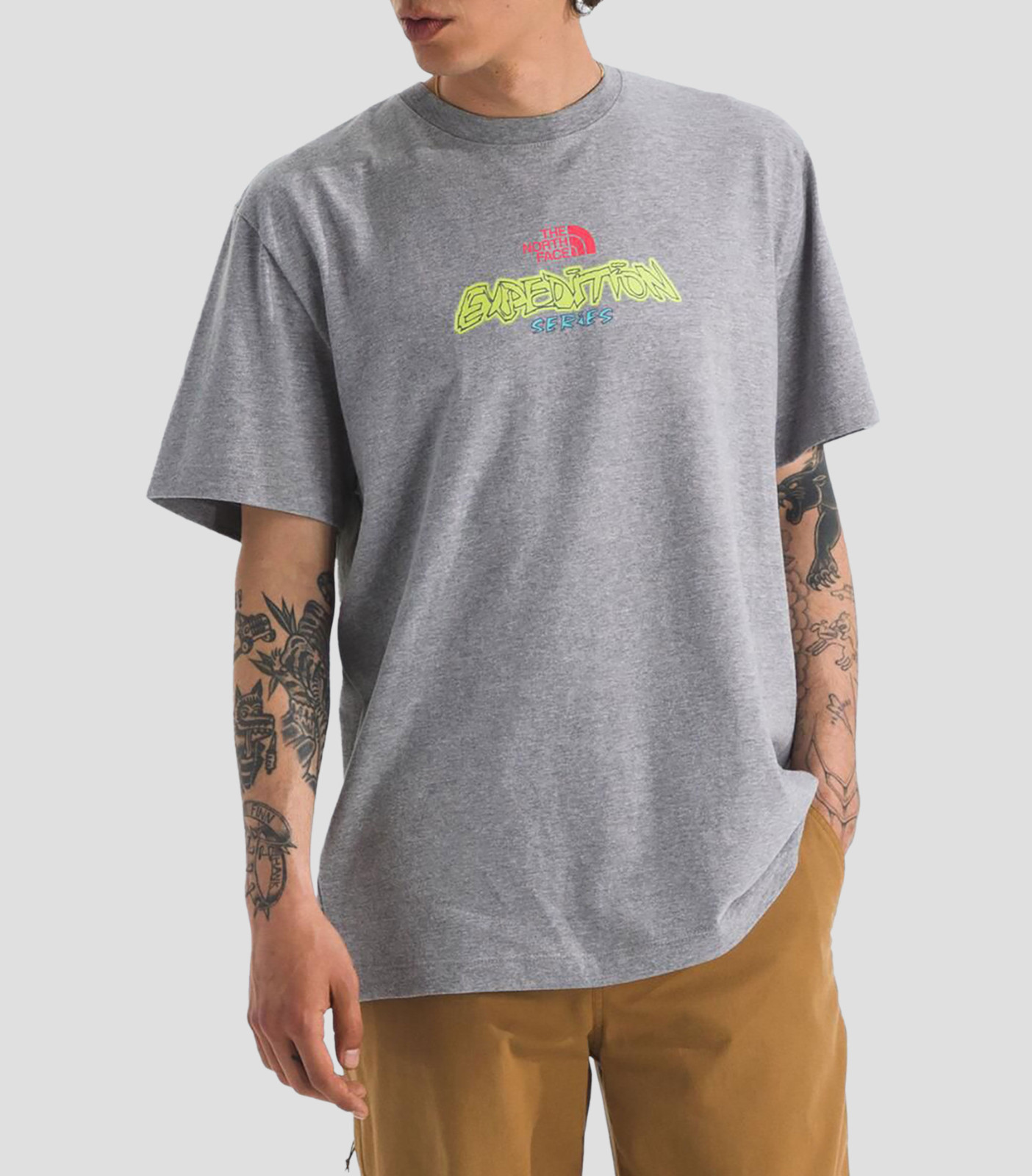 *NEW* Men The North Face Exxential Expedition Series Tee GREY (NF0A8D6P CQO) 👍 gallery