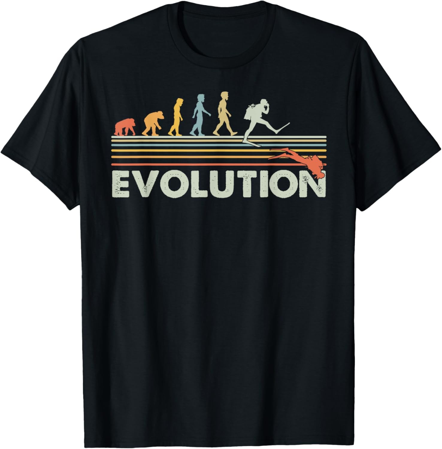 Scuba Diving T Shirts - Novelty Evolution Scuba Diving T-Shirt gallery
