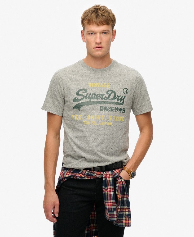 Superdry T-Shirt Short Sleeve Crew Neck Top VL Classic Relaxed Tee Blue Grey Red gallery