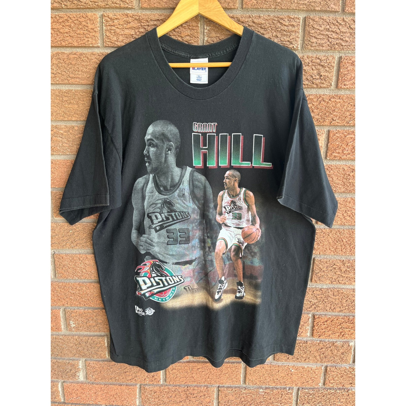 Vintage Grant Hill Detroit Pistons NBA Proplayer Tshirt