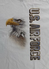 USAF US Air Force “Bald Eagle & Logo” Blue T-Shirt – by MV Sport – Size XL – NWT