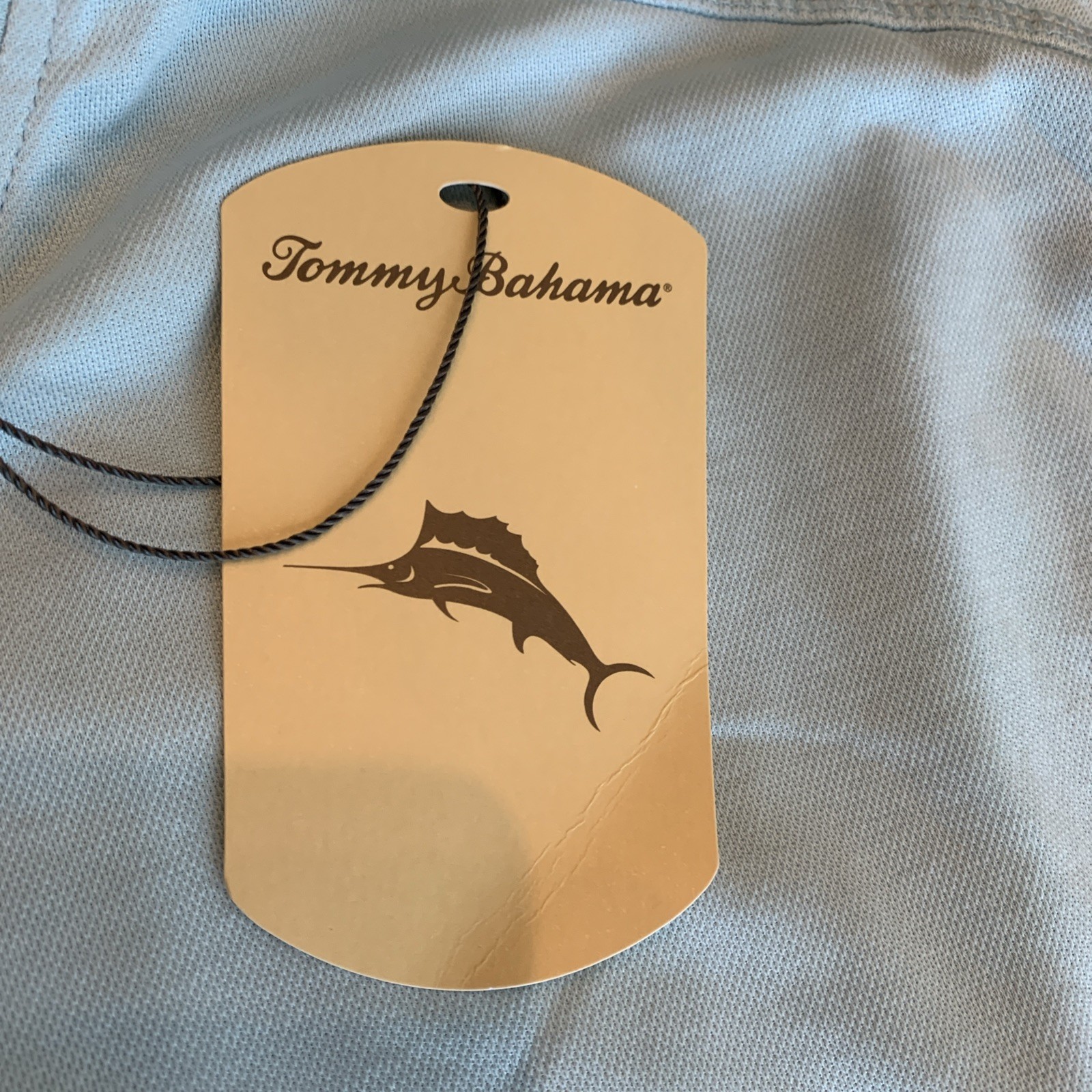 Tommy Bahama SZ L Mens SS Tshirt Opal Blue Gr Performance Poly Cotton NWT $64.50 gallery