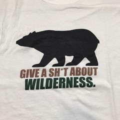 Y2K Black Bear Environmental Awareness Comedy Nature Shirt Sz Large