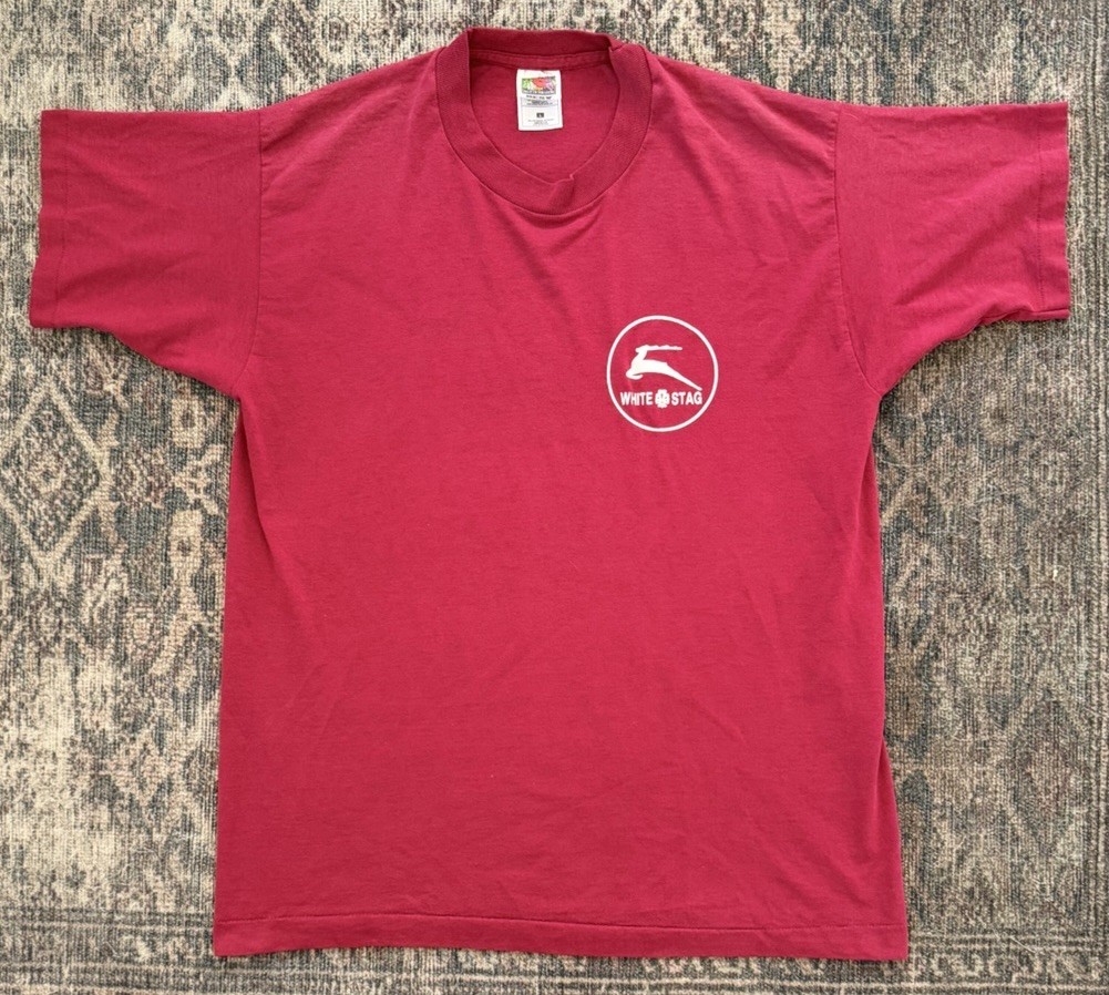 VTG 90s White Stag Single Stitch T Shirt Ski Hirsch-Weis Sportswear SZ L Hiking gallery