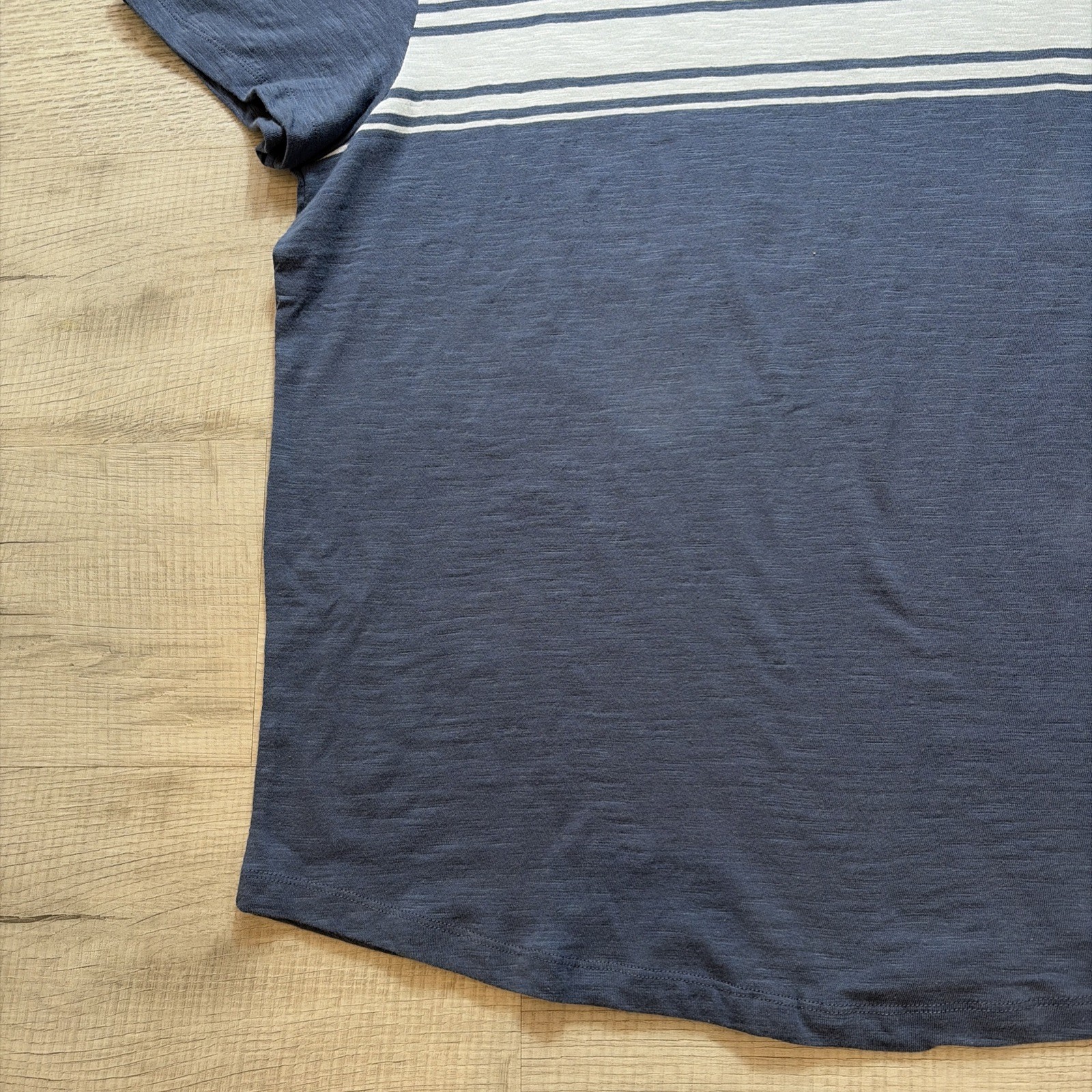 NWT MARINE LAYER VINTAGE HEAVY SLUB STRIPE TEE MENS XL NAVY BLUE PREPPY Y2K NEW gallery