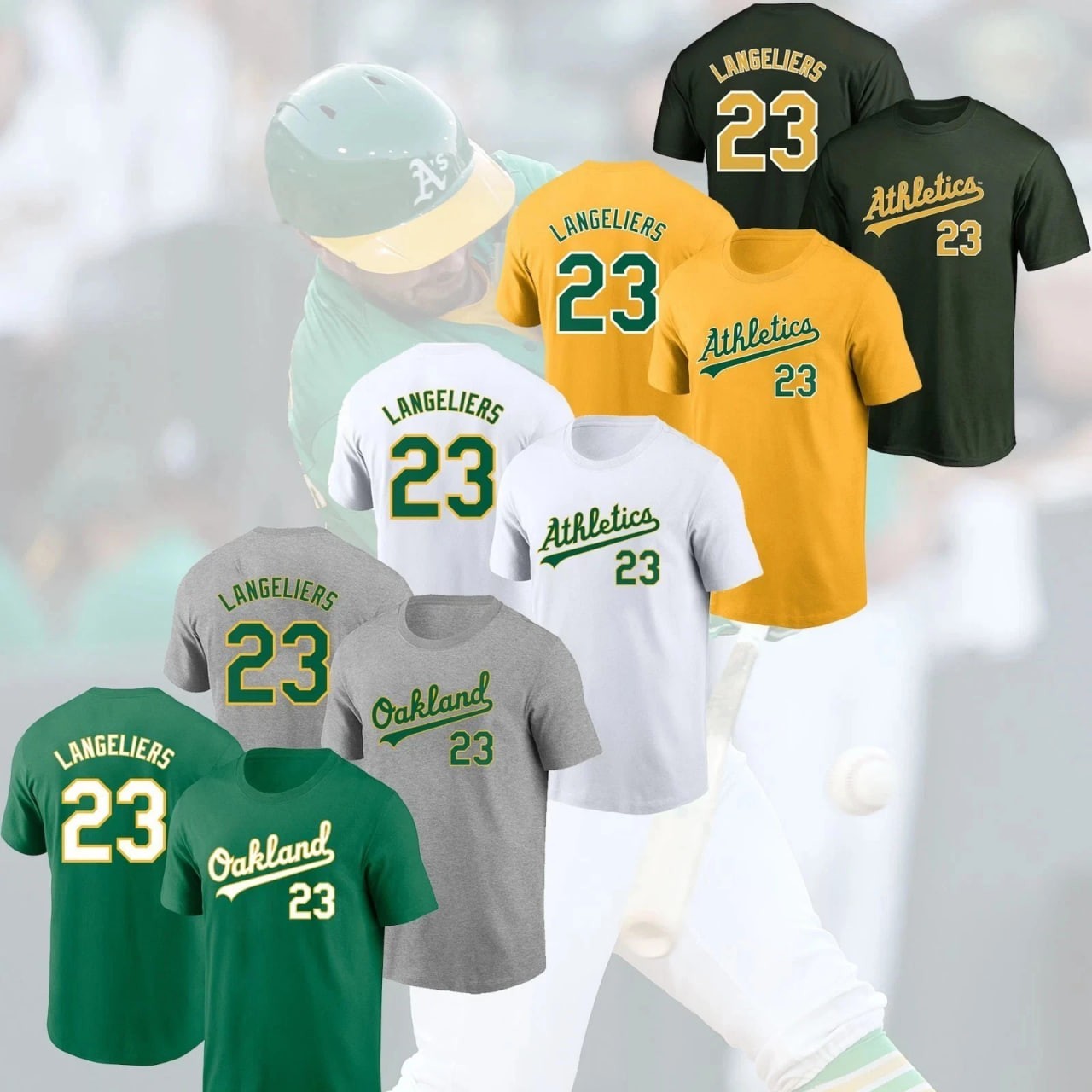 🔥Shea #23 Langeliers Oakland 2025 Name & Number Fan Athletic Gifts