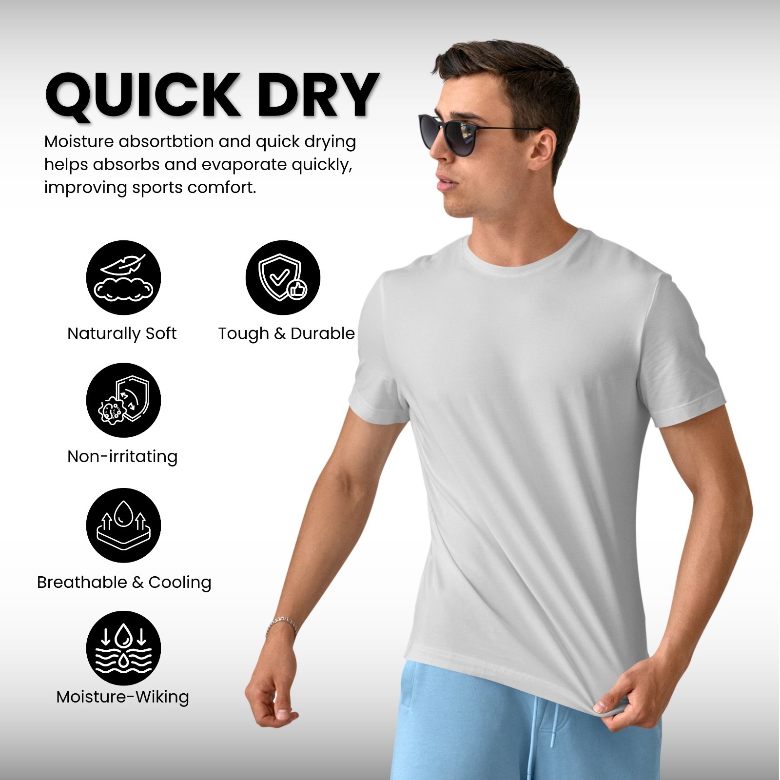 Heavy cotton plain t-shirt men crew neck blank short sleeves tee 1 Pack S-4XL gallery