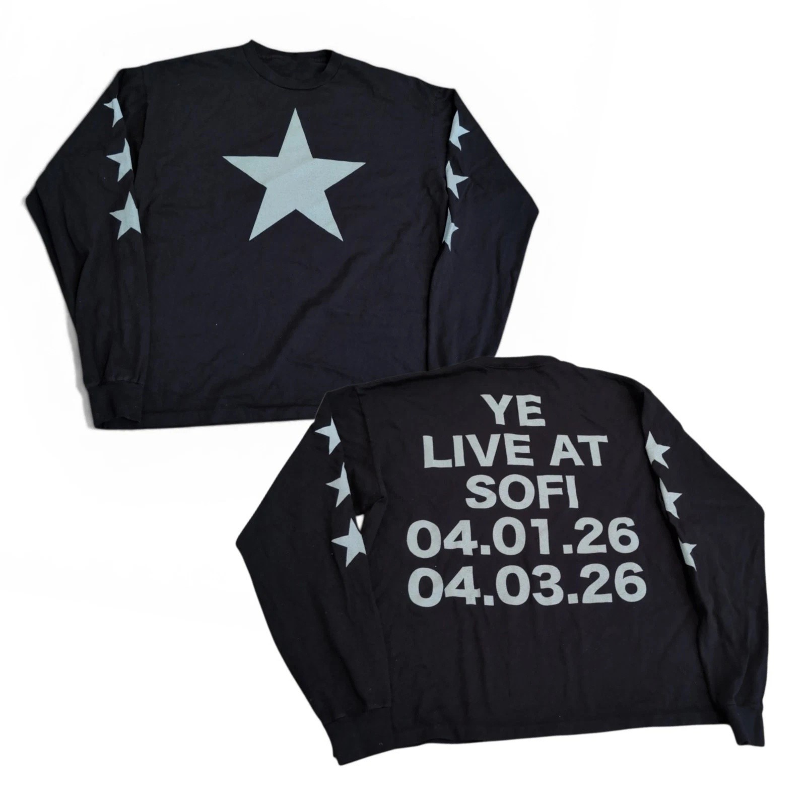 Trend Kanye West YE LIVE AT SOFI long sleeve shirt black Unisex BL2706 gallery