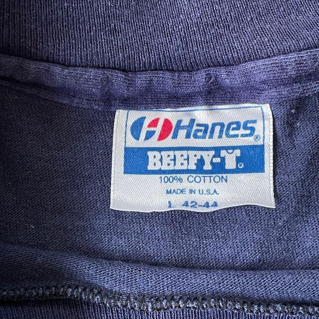 Vintage 80s Hanes Beefy-T IAFF Firefighters Navy Made USA gallery