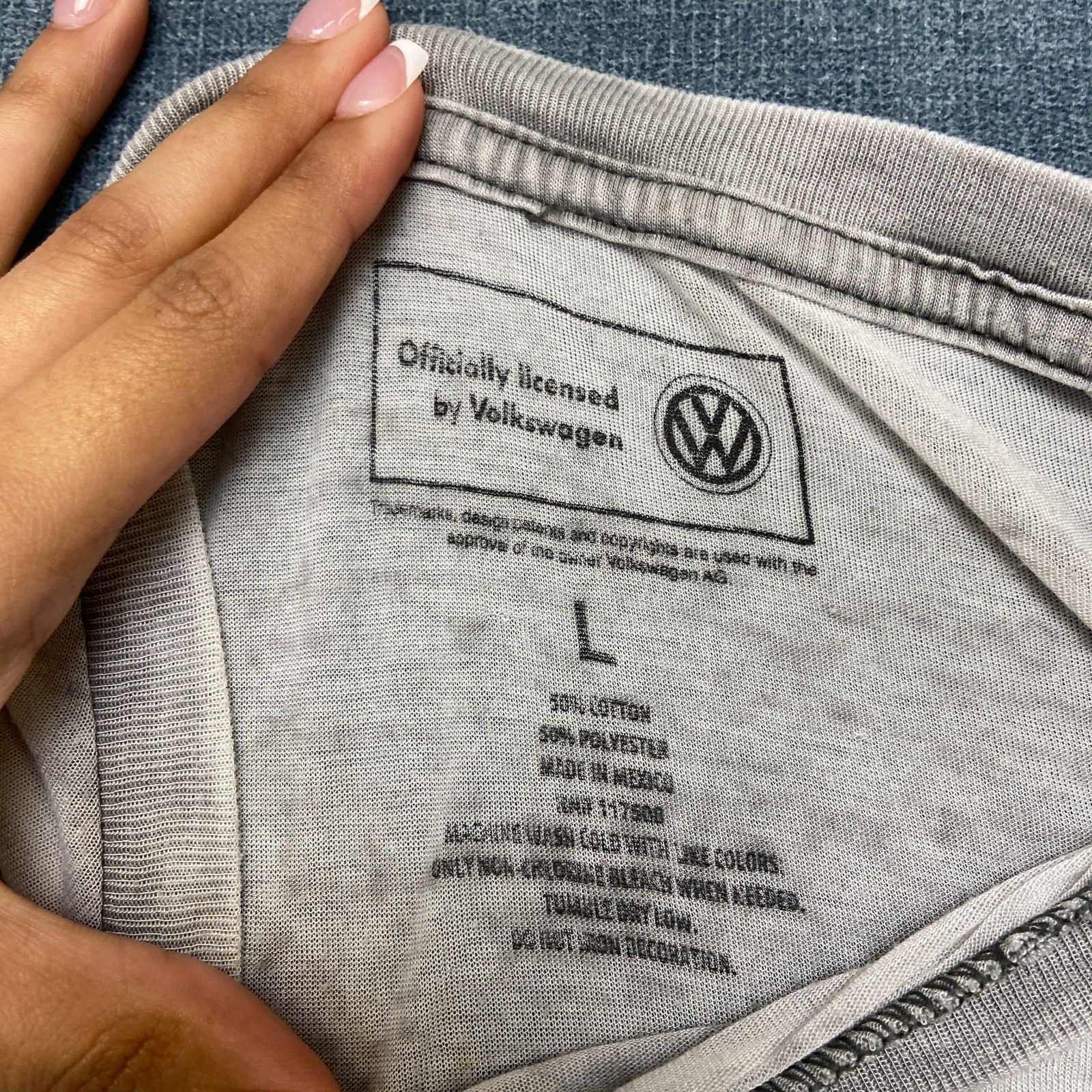 Volkswagen T Shirt Mens Large Gray Fahrvergnügen Graphic Logo Casual Crew Neck gallery