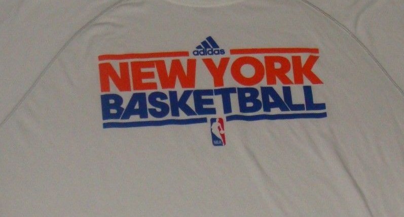 NBA Knicks Adidas White Climalite Short Sleeve T Shirt M Solid gallery