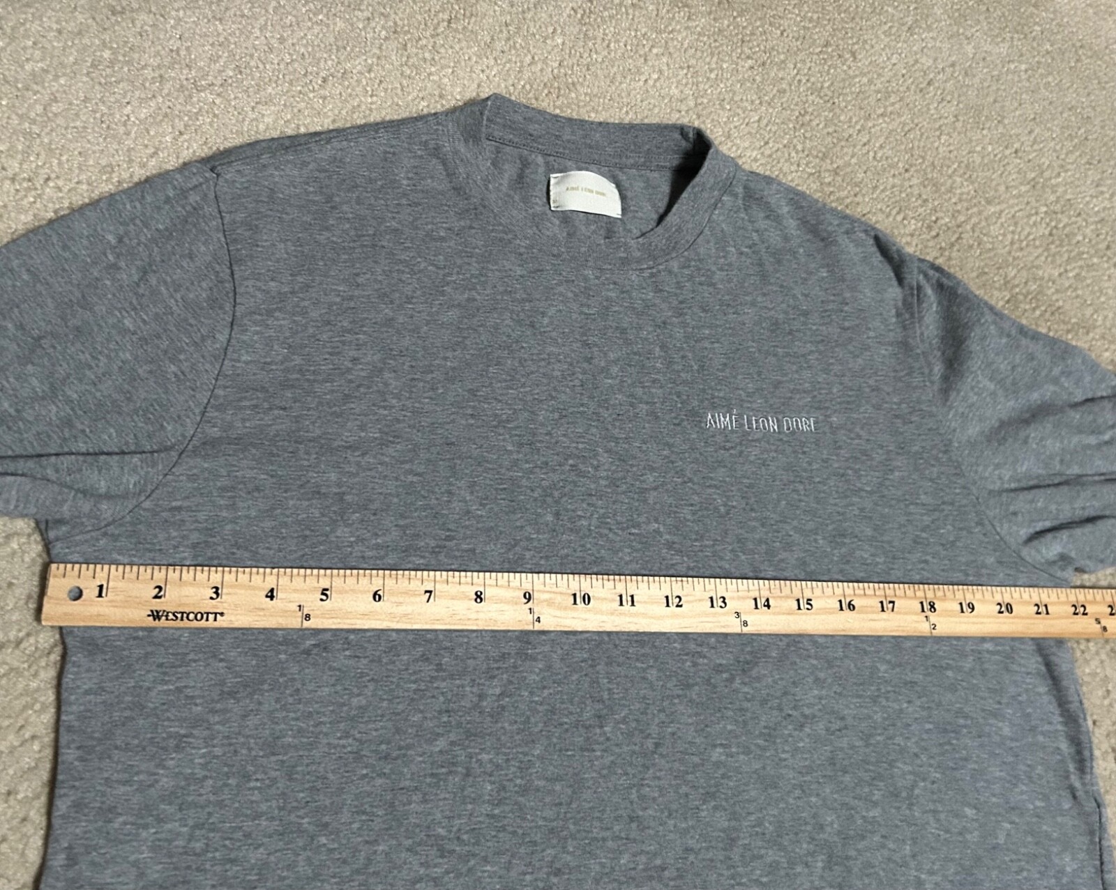 AIME LEON DORE t-shirt Men's heather grey MEDIUM long sleeve ald gallery