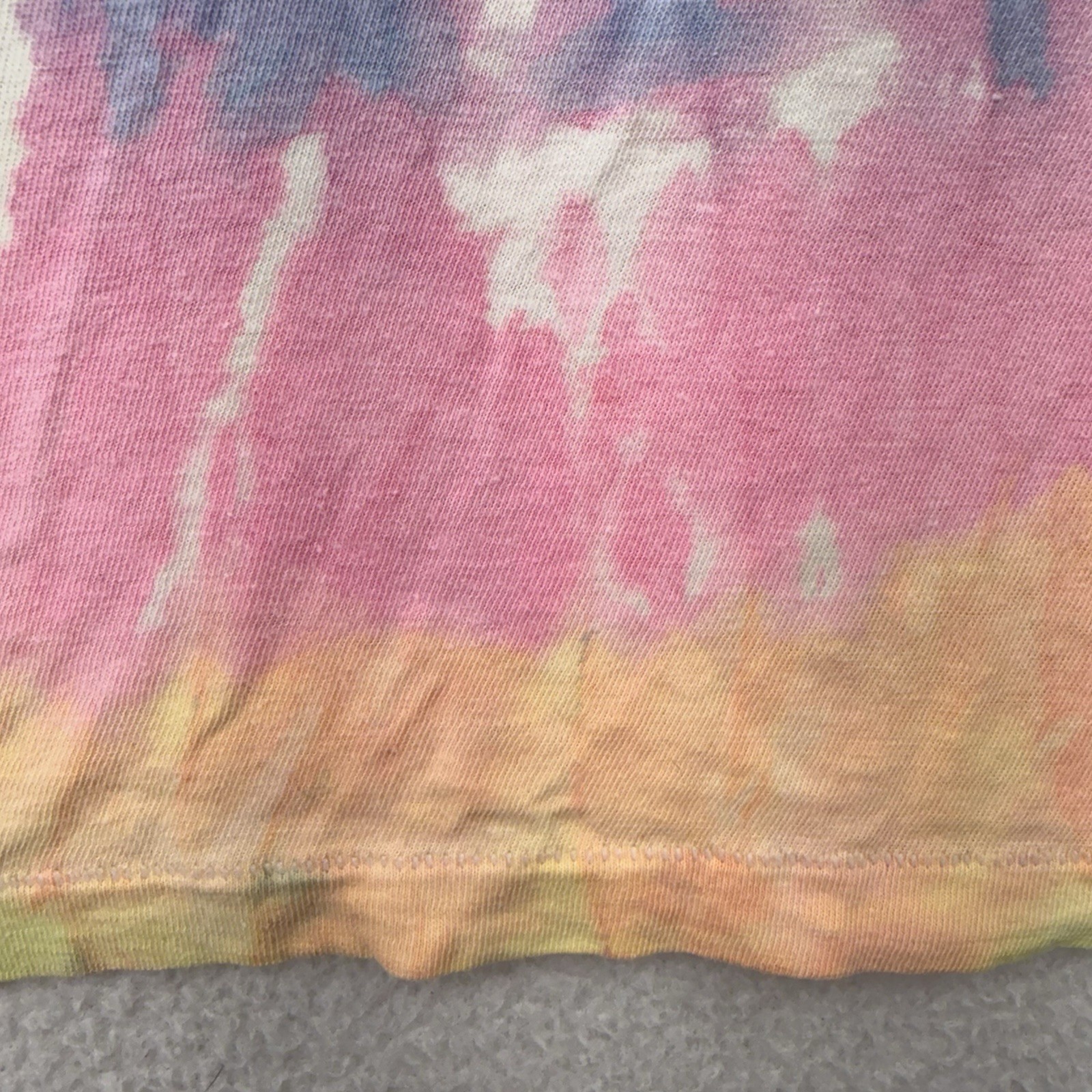 Vintage Tie Dye Blank T Shirt Thin Lightweight Distressed Single Stitch L gallery