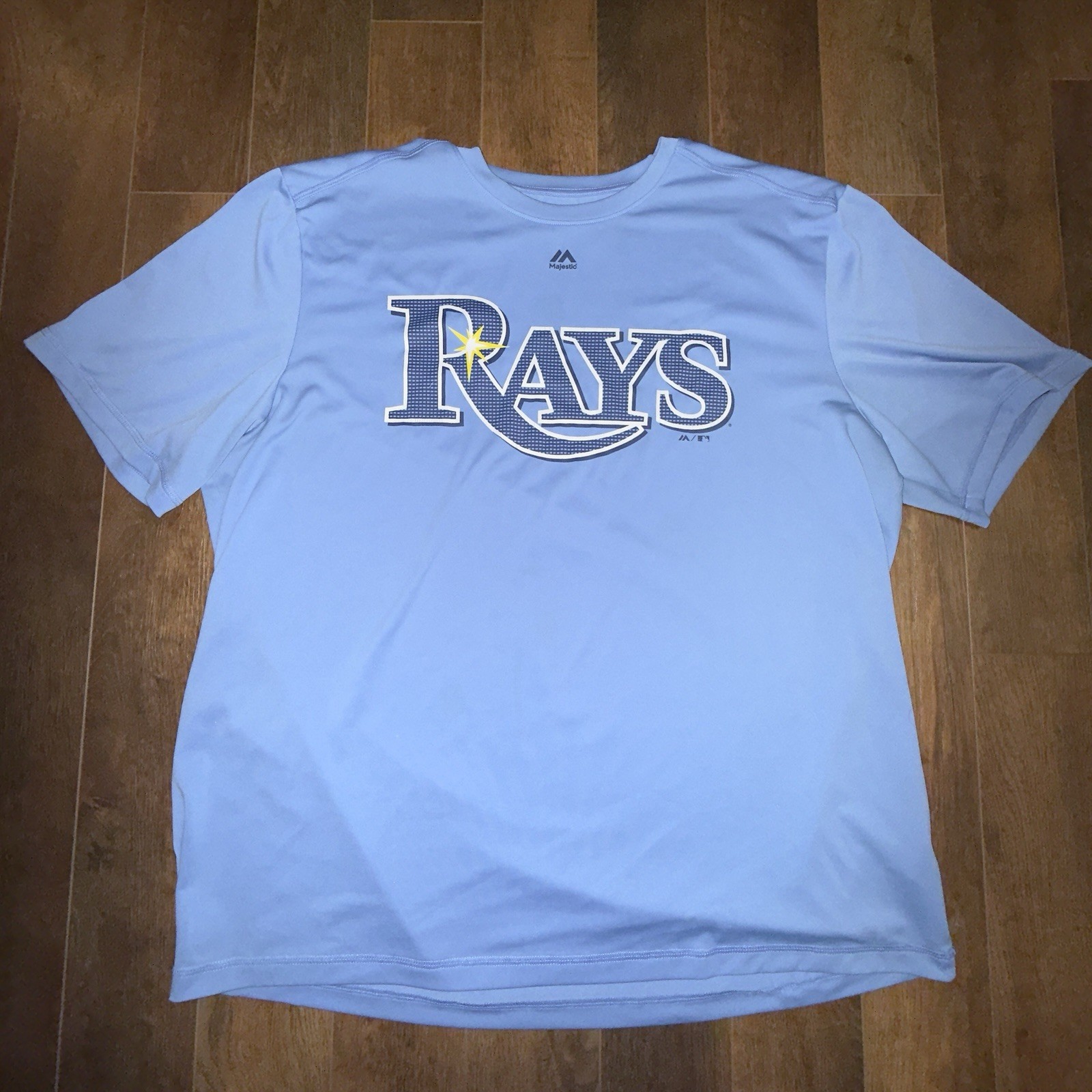 Tampa Bay Rays Shirt Mens 2XL Blue Majestic Evolution Tee Cool Base MLB