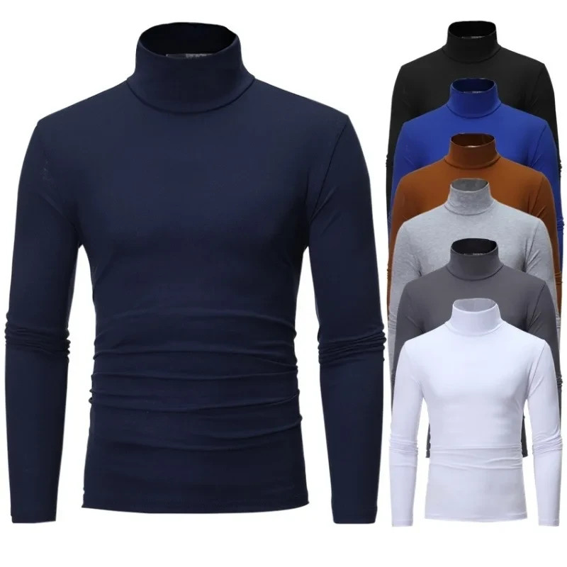 Men's Thermal Underwear Top Slim Fit High Neck Long Sleeve Winter Shirt gallery