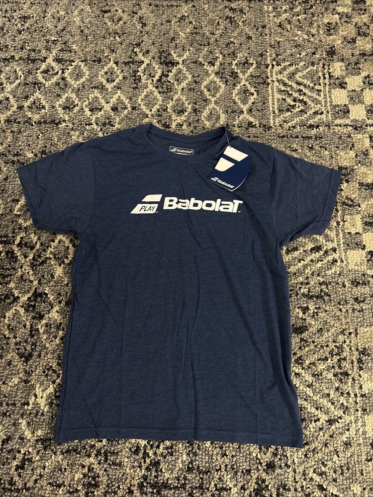 Babolat Exercise Men’s Medium Tee Shirt Estate Blue Tennis Pickleball BRAND NEW