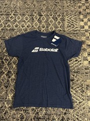 Babolat Exercise Men’s Medium Tee Shirt Estate Blue Tennis Pickleball BRAND NEW