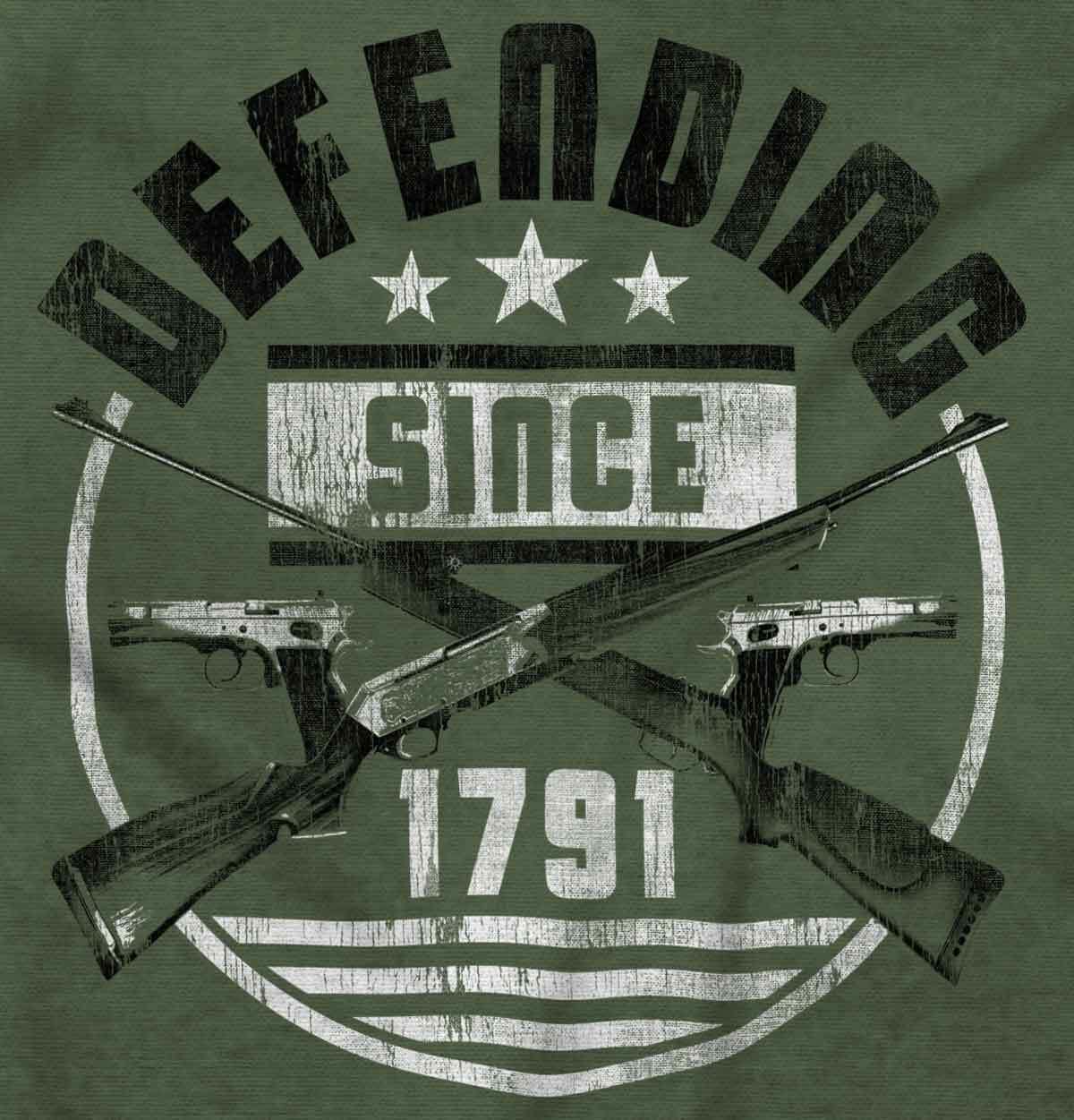 Patriotic Pro Guns Defending 2nd Amendment Womens or Mens Crewneck T Shirt Tee gallery