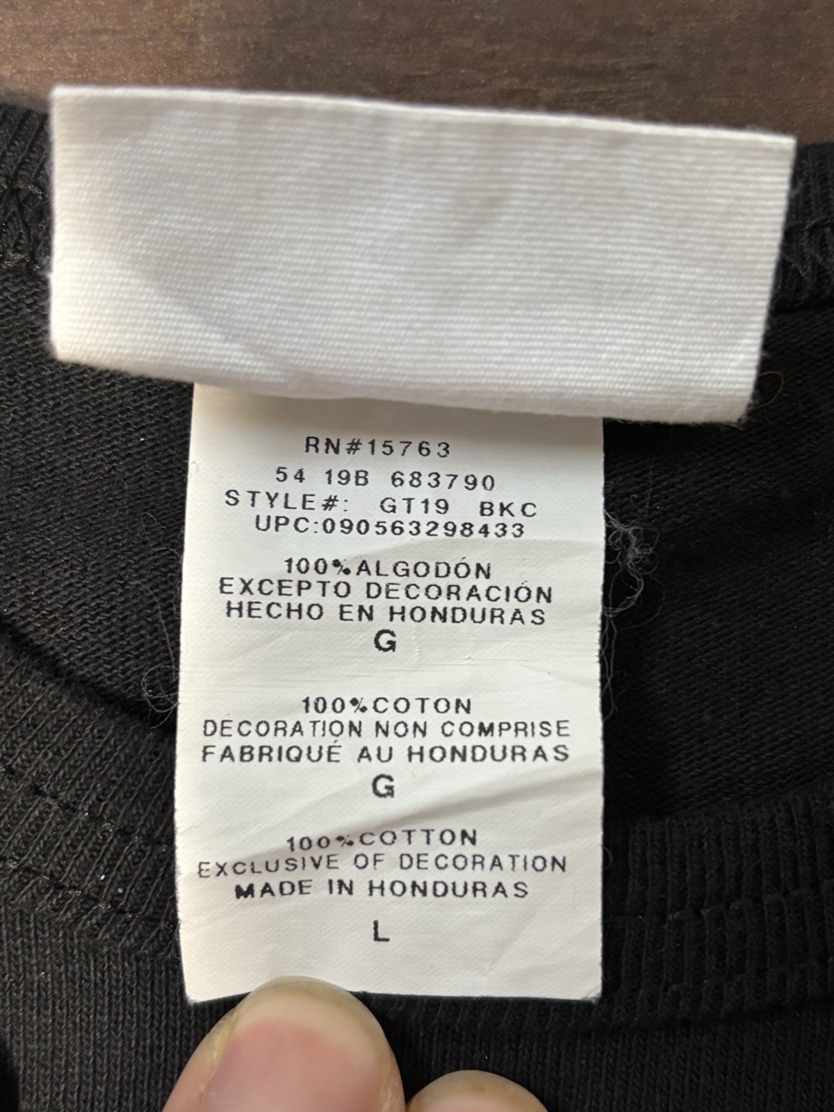 Champion Men's Large Black T-Shirt Multicolor Old English Spellout Vintage Logo gallery