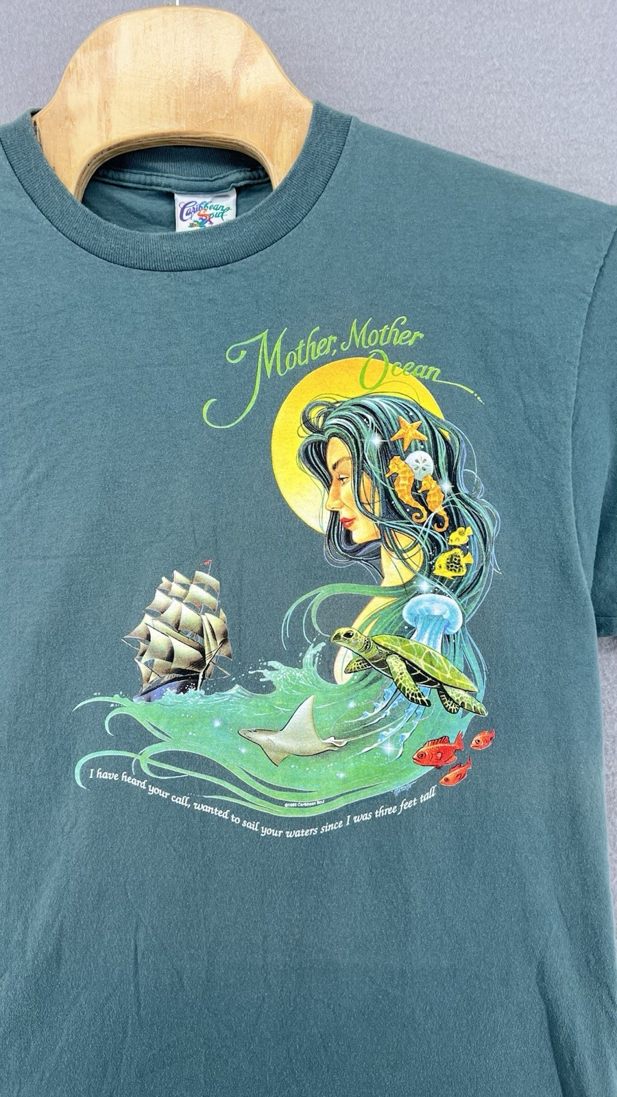 Vintage Caribbean Soul Jimmy Buffett Pirate Captain T-Shirt L Single Stitch USA gallery