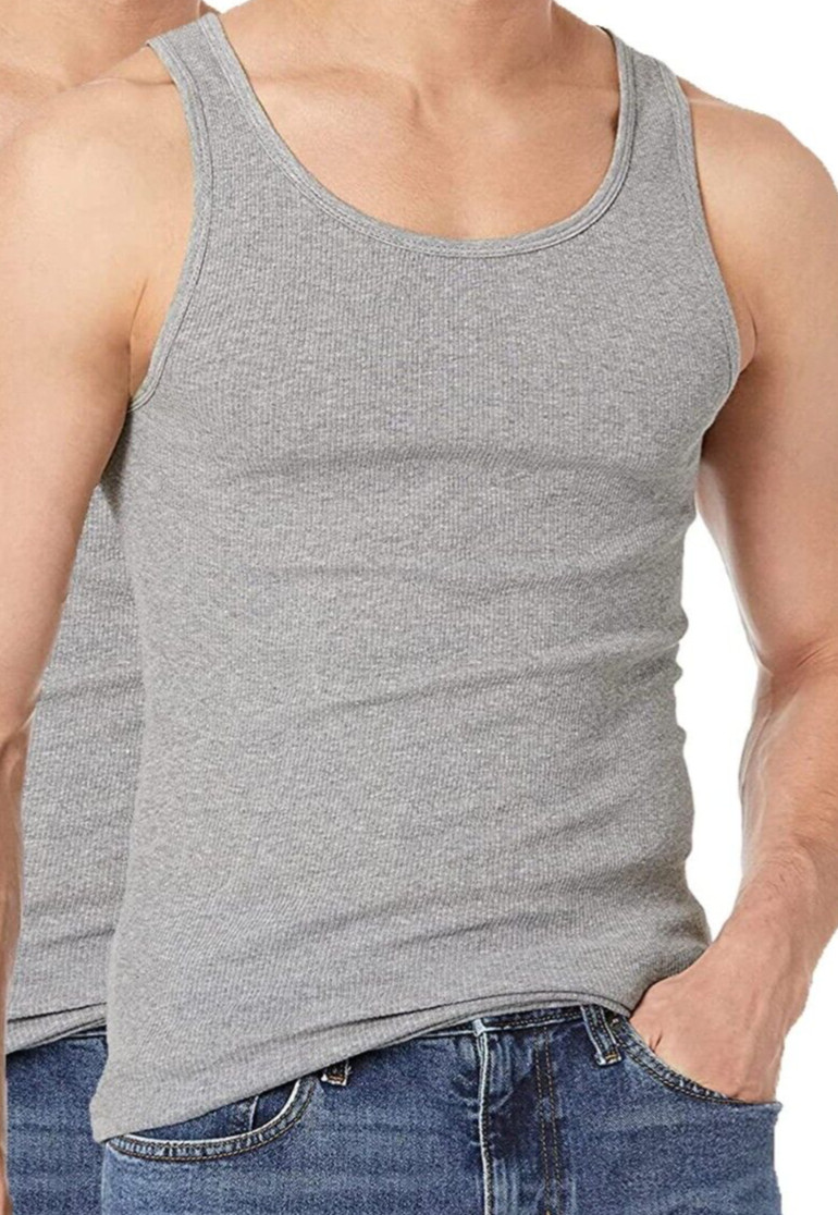 Vest top tank Grey, size small, new, muscle, gym, summer, 100% cotton gallery