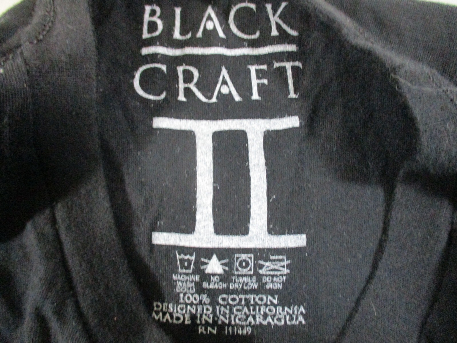 Black Craft Cult Horned Devil Black Graphic Goth T-Shirt Men's M gallery