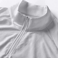 Men’s Regular Length Short Sleeve T-Shirt Half Zip Stand Collar Solid Color