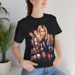 Buffy The Vampire Slayer Character Collage T-Shirt ♡ BTVS Buffyverse ✩ 90s! Y2K!