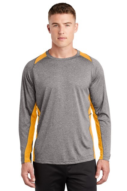 Sport-Tek® Long Sleeve Heather Colorblock Contender™ Tee - ST361LS gallery