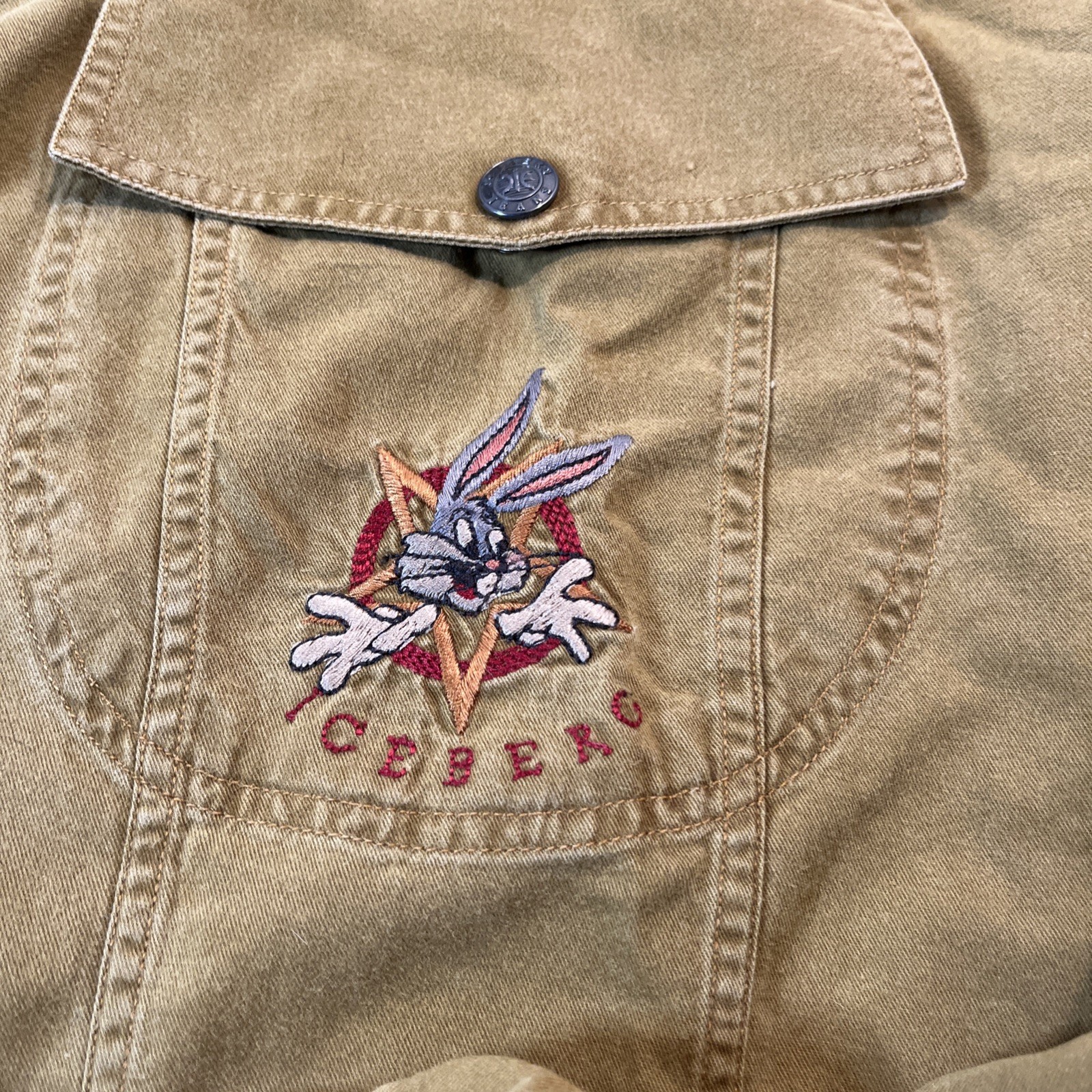 Iceberg men's Shirt, Large, Loony Tunes, Bugs Bunny , Brown, Long Sleeve, Y2K gallery