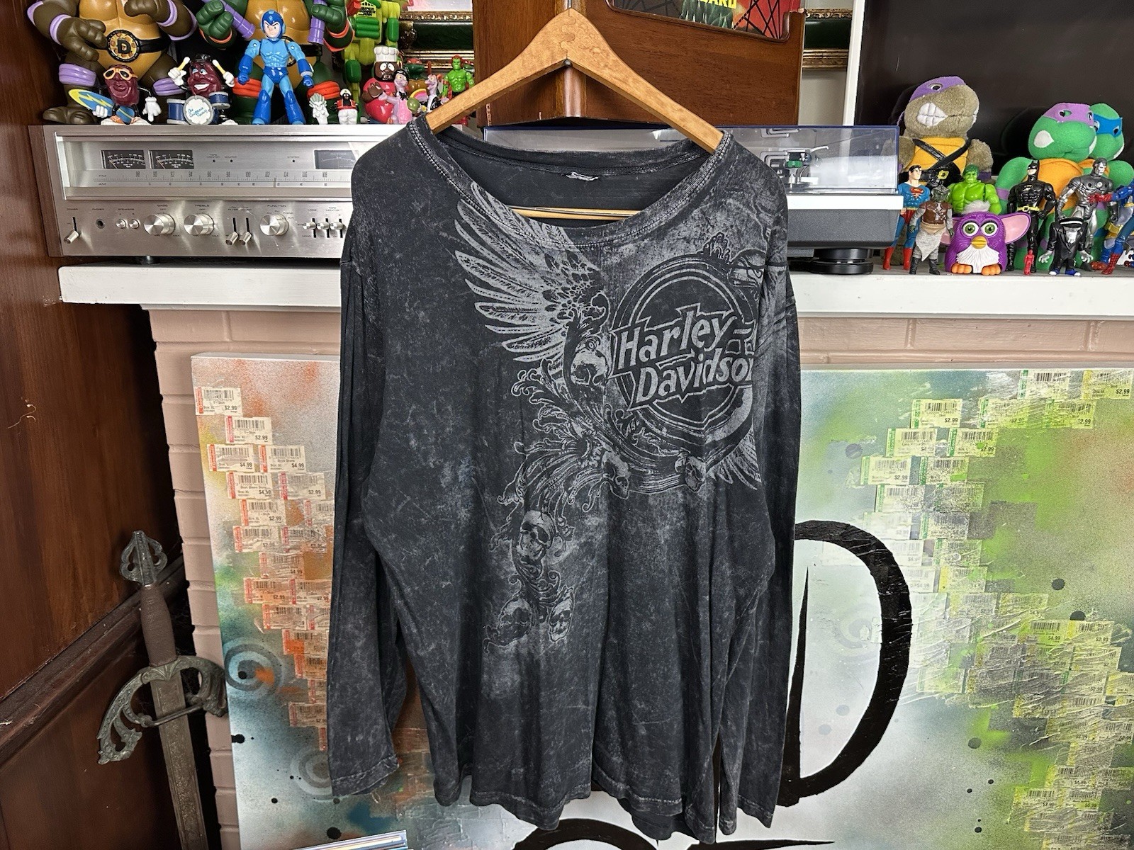 Vintage 2000s 2009 Harley Davidson Jackson Tennessee Long Sleeve Skulls Shirt gallery