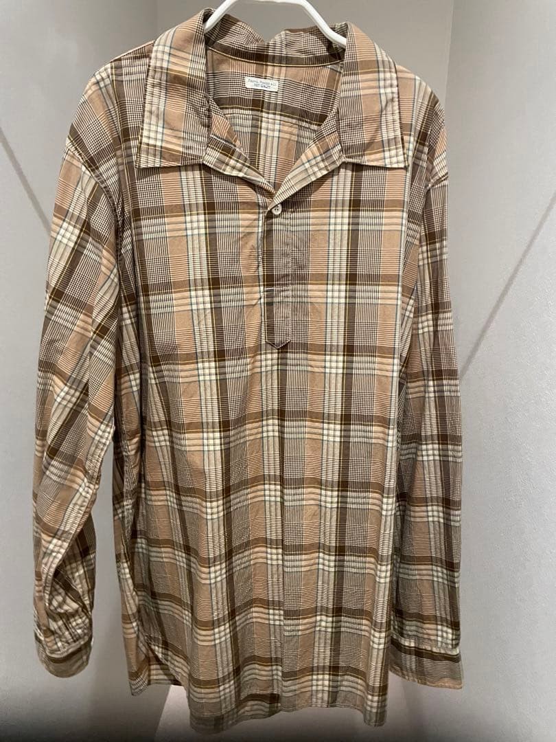 PHIGVEL Resort Pullover Shirt Madras Check Size M gallery