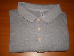 NITAGUT Mens GREY * GRAY Casual Short Sleeve Collared Ribbed Knit POLO Shirt S