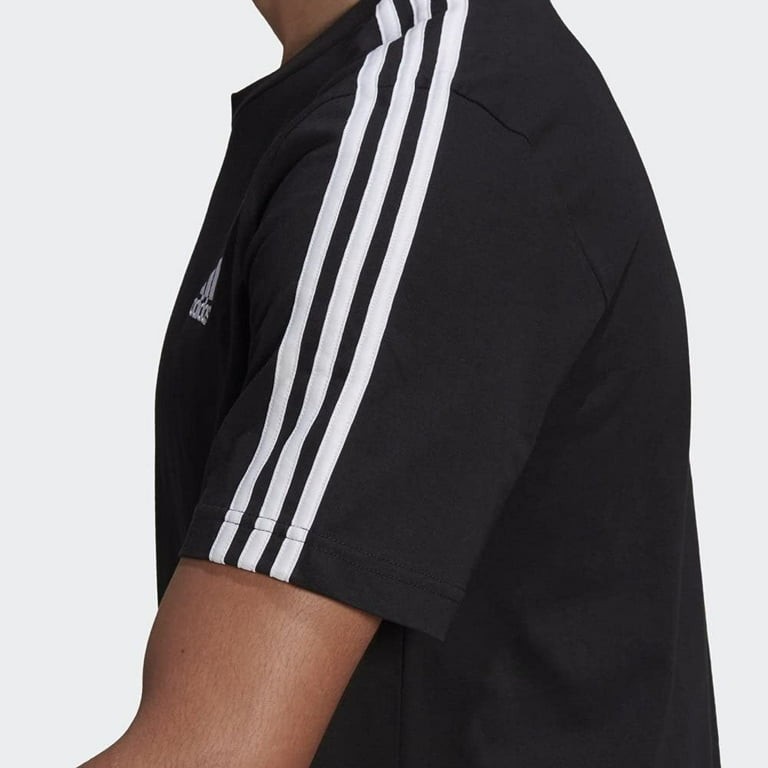 ADIDAS Men's Essentials 3-Stripes Tee Black / White gallery