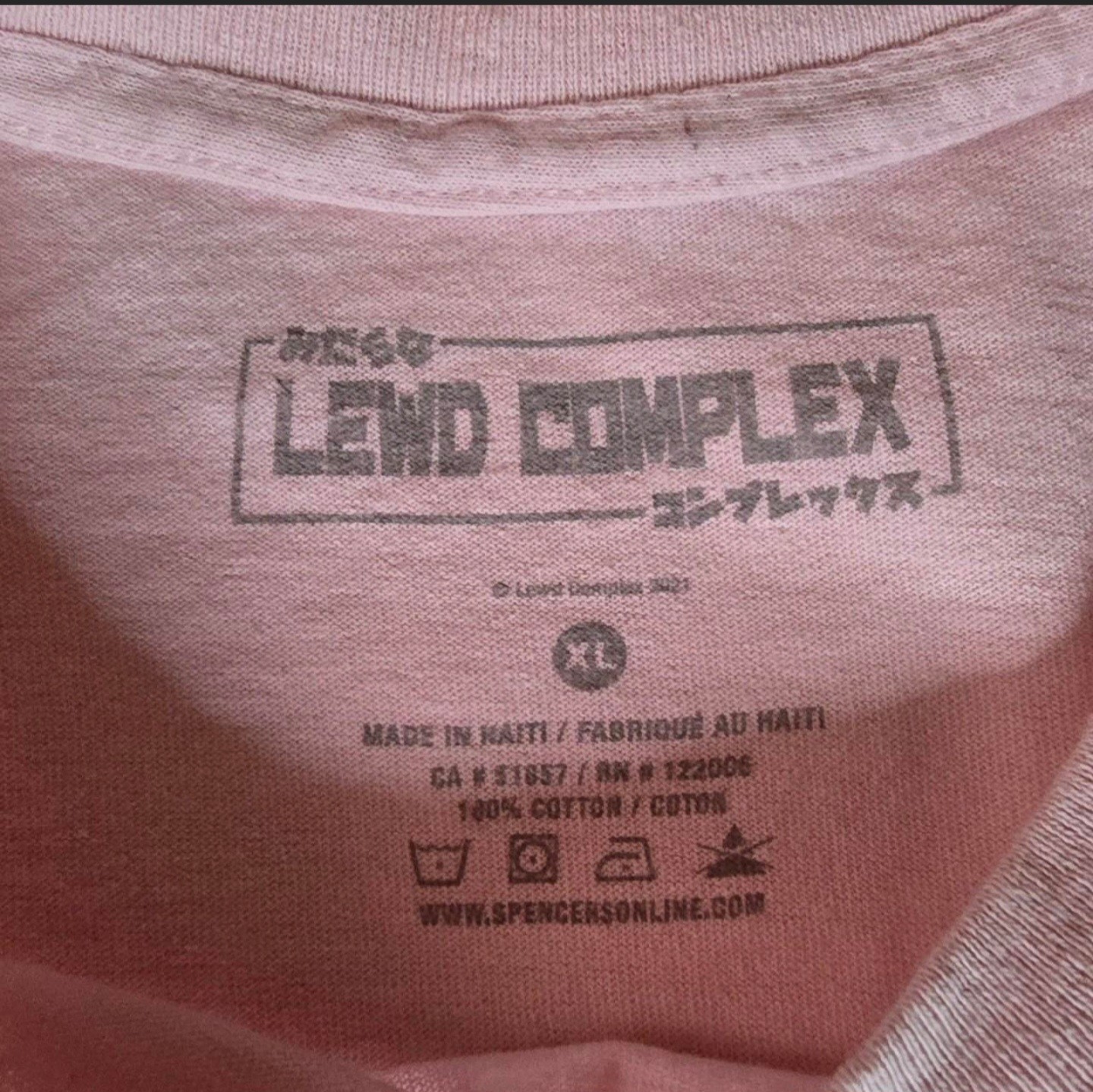 Lewd Complex T-Shirt XL Pink Graphic Yurei Anime Manga Spencer's Streetwear gallery