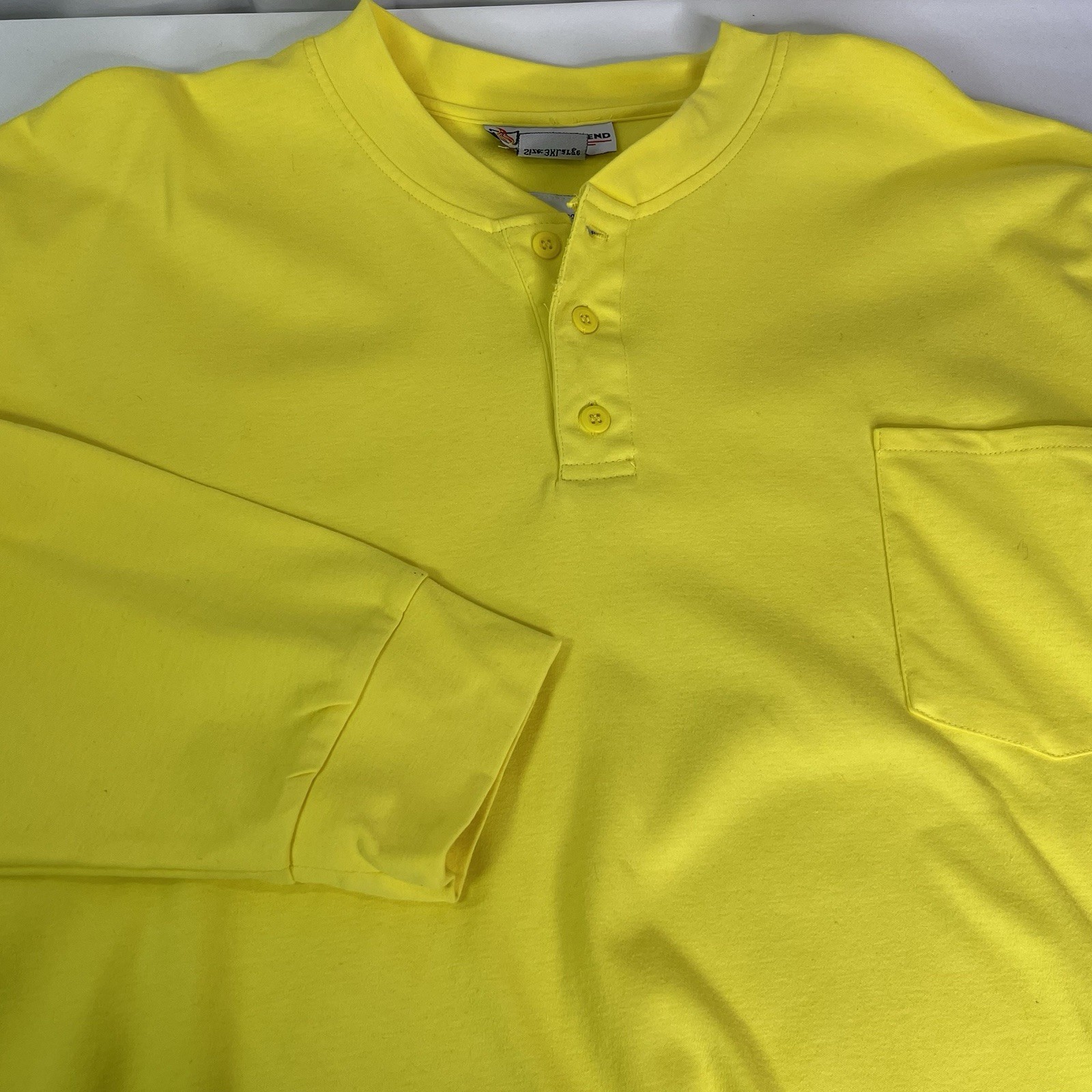 Just In Trend 3XL Men’s Safety Yellow FR Long Sleeve T-Shirt 100% Cotton gallery