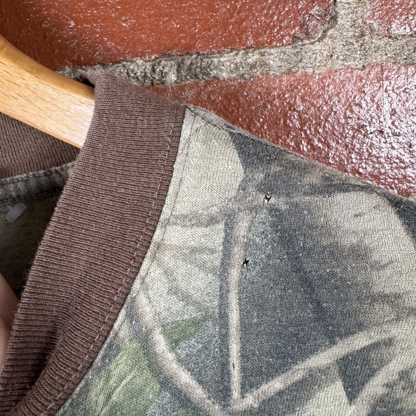 Vintage Camo Hunting Shirt Mens XL Long Sleeve Brown Green Crewneck Outdoor gallery