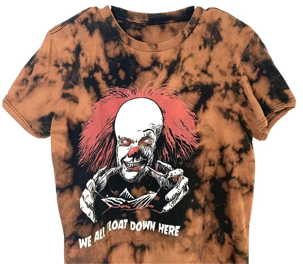 Stephen King IT “We All Float Down Here” Acid Wash Men Horror T-Shirt S 1 of 1