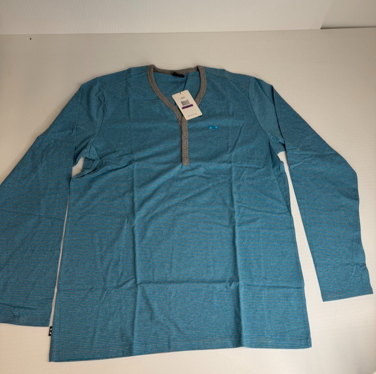 Oakley Shirt Men XXL Henley Stripe Sandy Side Up Work Party Train Gym Core Ne