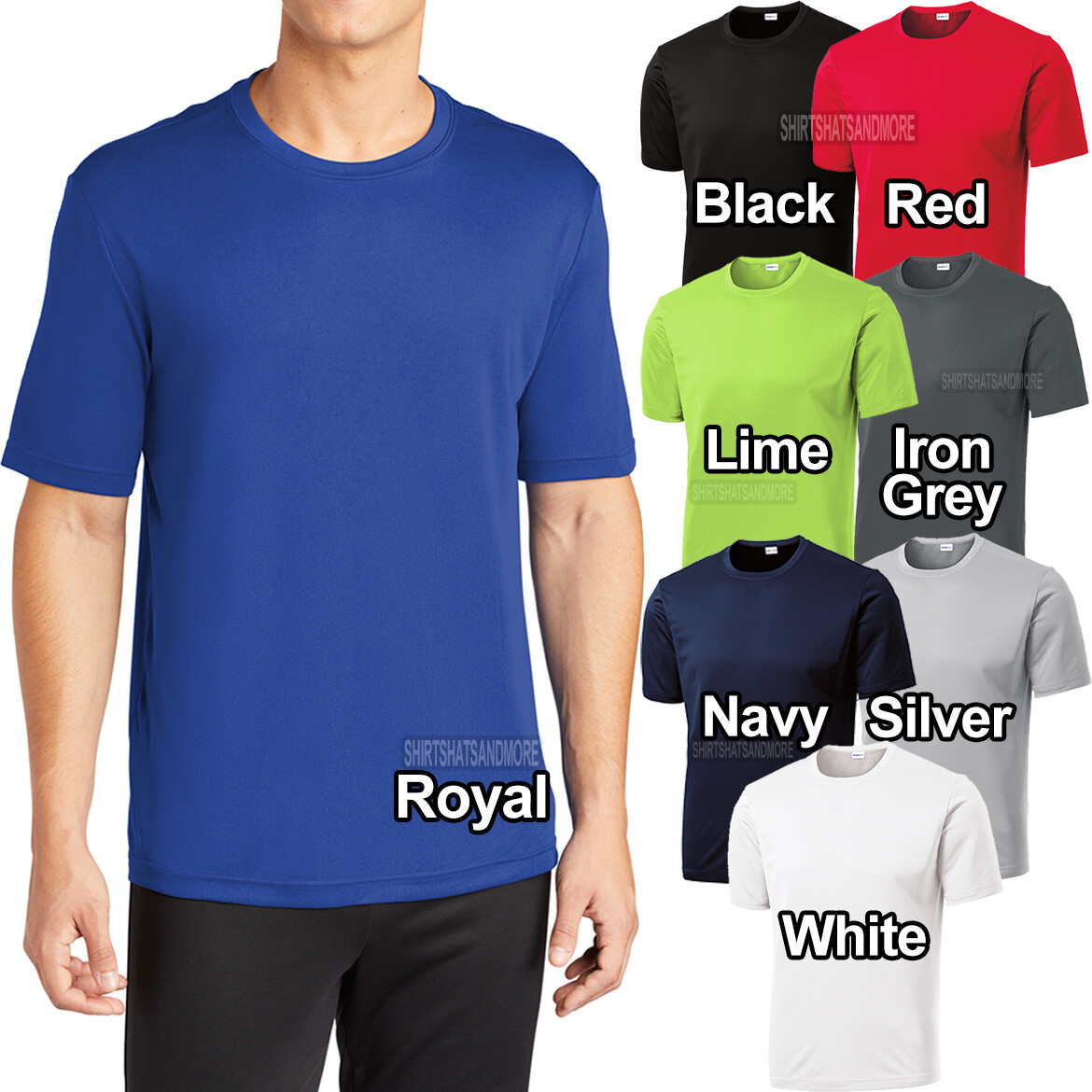 Big and Tall Mens Moisture Wicking T-Shirt XL-4XL LT XLT 2XLT 3XLT 4XLT Dri Fit gallery