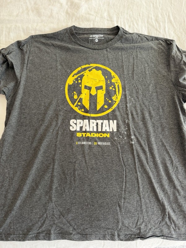 Spartan Race 2025 STADION 5K Finisher T Shirt Size XXL – SPARTAN BRAND NOT CRAFT