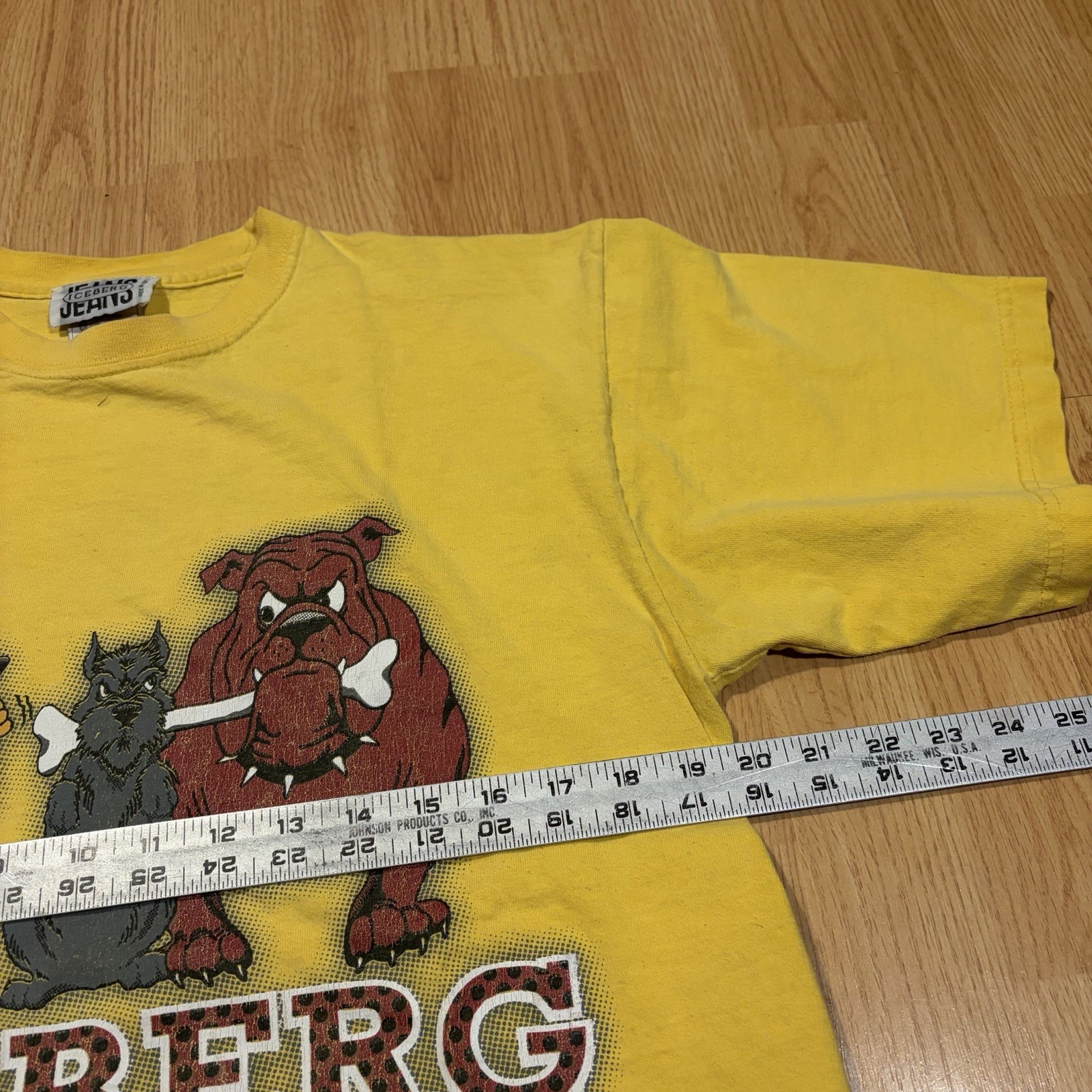 Iceberg Jeans Vintage Y2k Yellow Dog Logo Graphic Tee Shirt Large Skater Grunge gallery