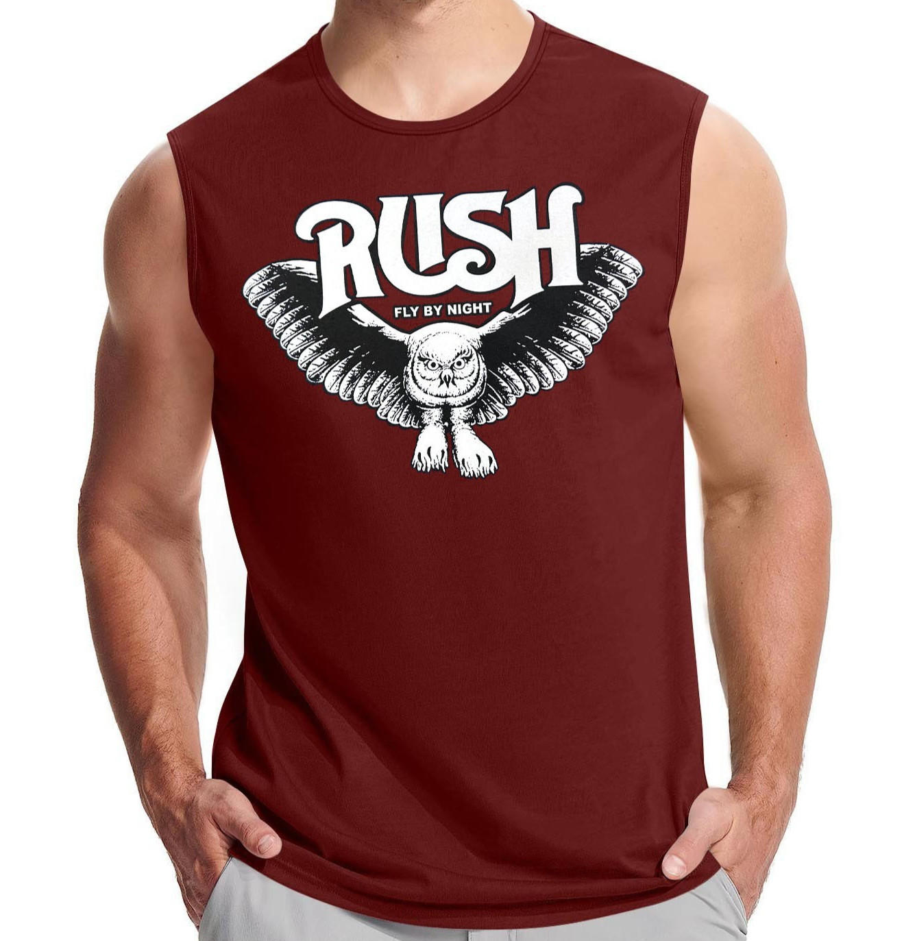 Rush Fly By Night Rock Band Men's Muscle Shirt (Multiple Colors) gallery