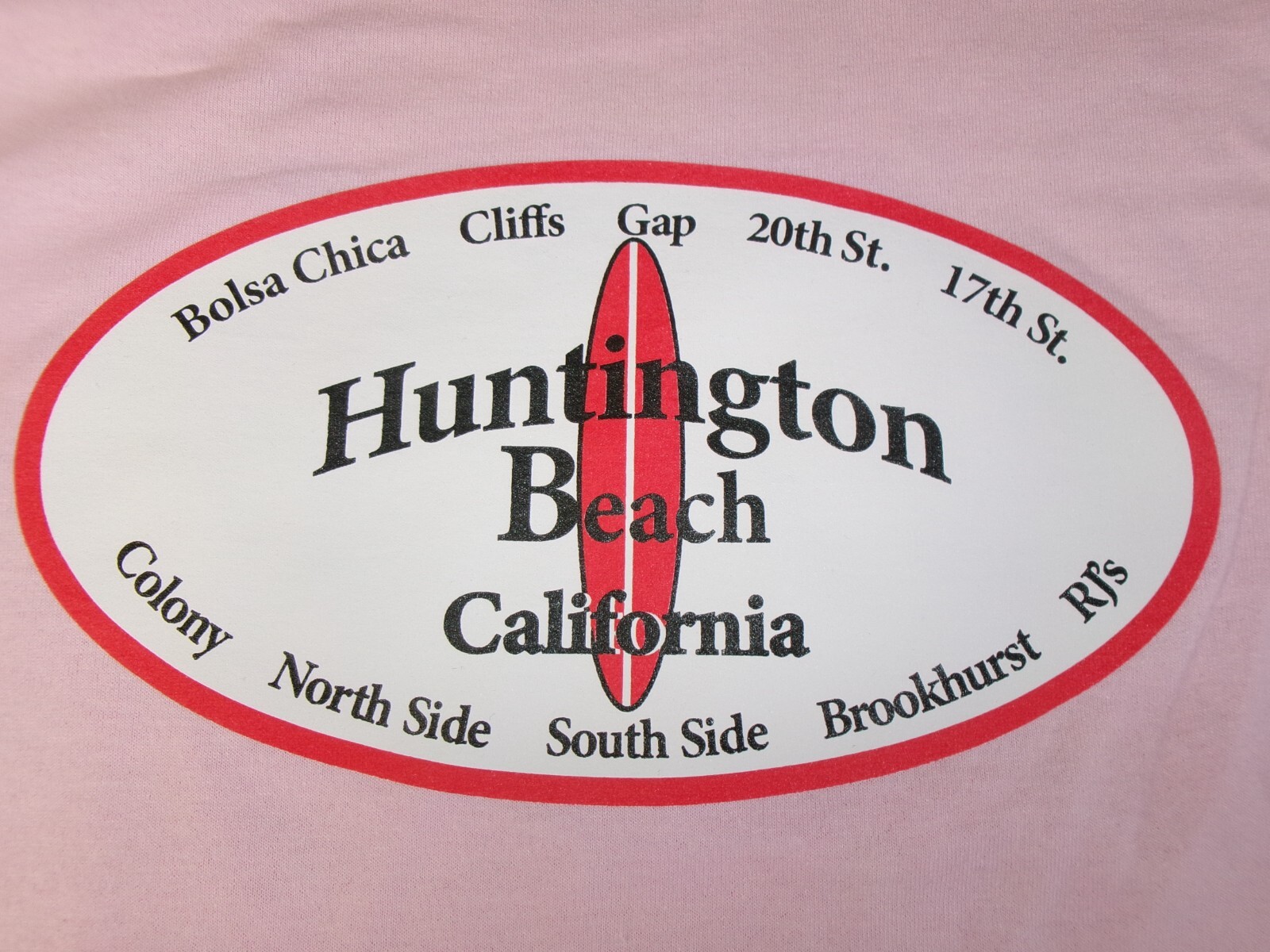 HUNTINGTON BEACH SURF BREAKS S/S CLOSE OUT GILDAN 50% SOFT COTTON 50% POLY NEW!